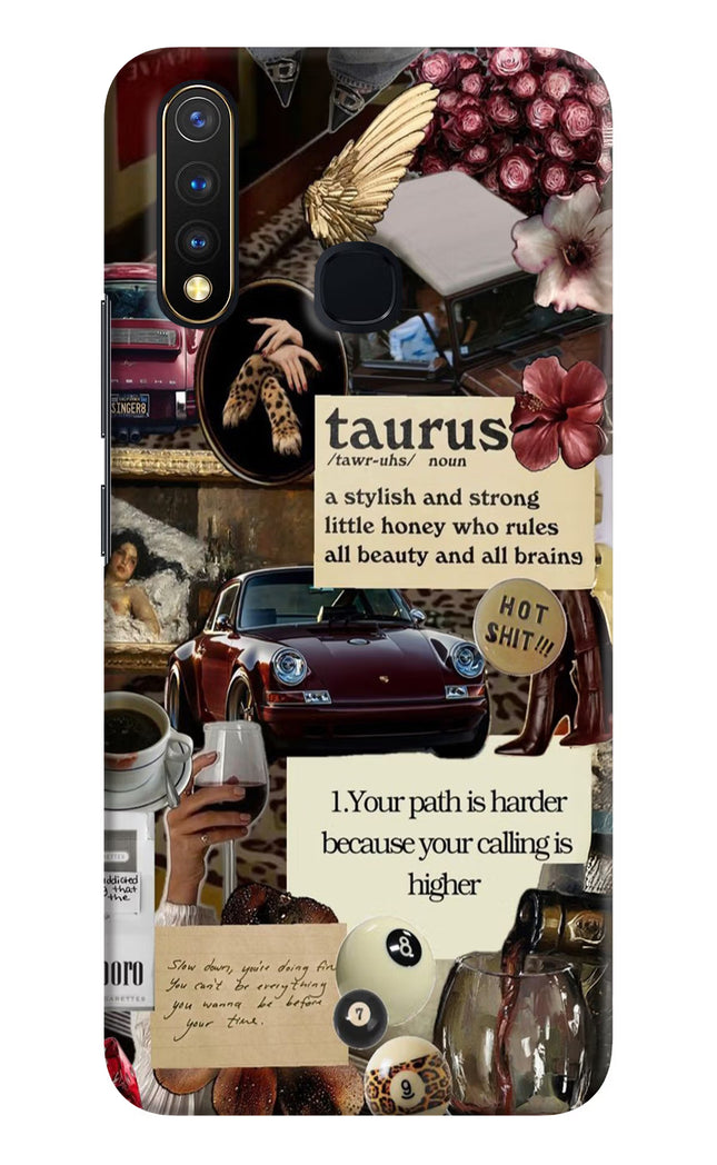 Taurus Zodiac Vivo Y19/U20 Hard Case Back Cover by Casekaro