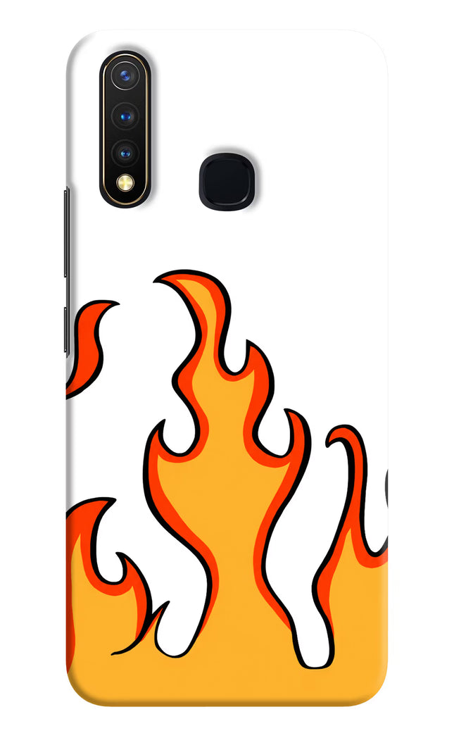 Fired Up – White Vivo Y19/U20 Hard Case Back Cover by Casekaro
