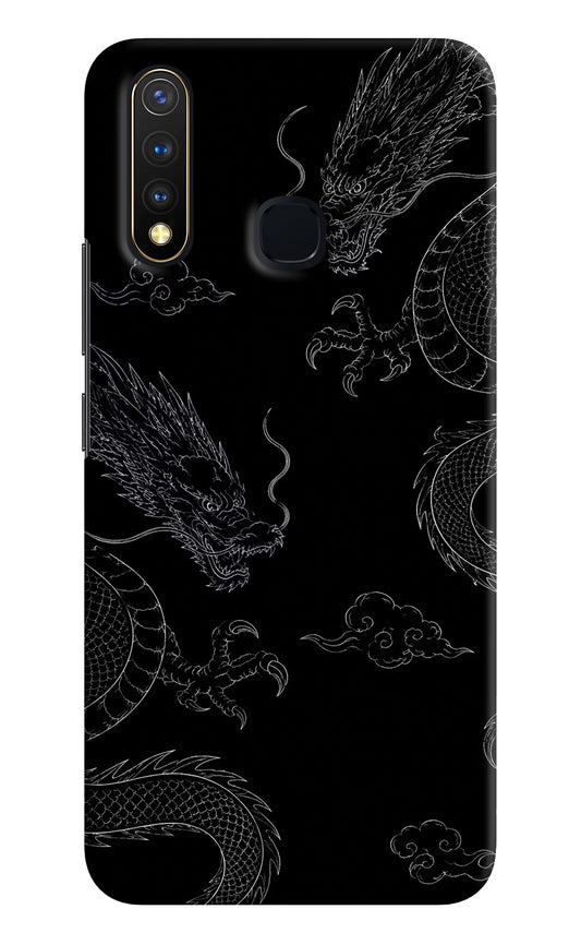 Twin Dragons Vivo Y19/U20 Hard Case Back Cover by Casekaro