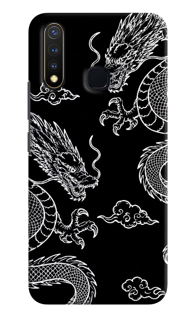 Twin Dragons Vivo Y19/U20 Hard Case Back Cover by Casekaro