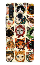 Cool Cat Vivo Y19/U20 Hard Case Back Cover by Casekaro
