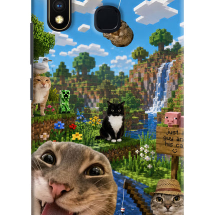 Minecraft Cat Chaos Vivo Y19/U20 Hard Case Back Cover by Casekaro