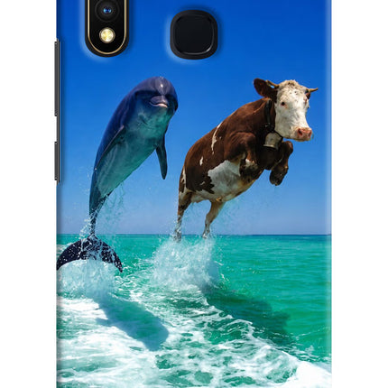 Dolphin vs Cow Vivo Y19/U20 Hard Case Back Cover by Casekaro