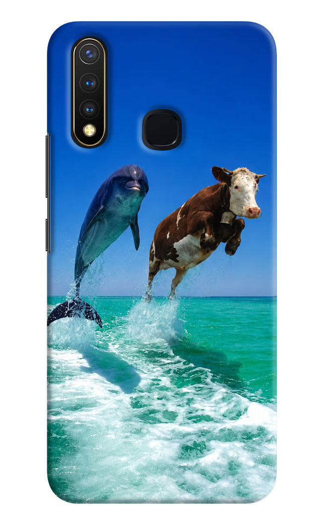 Dolphin vs Cow Vivo Y19/U20 Hard Case Back Cover by Casekaro
