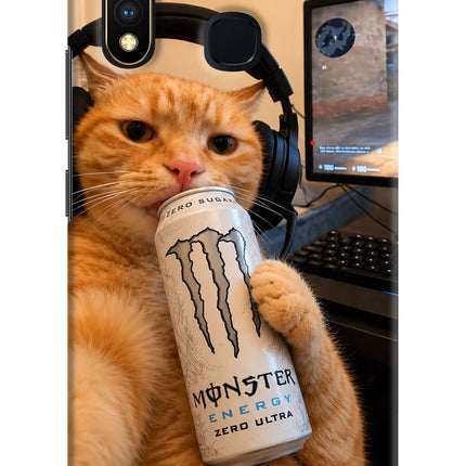 Gamer Cat Energy Vivo Y19/U20 Hard Case Back Cover by Casekaro