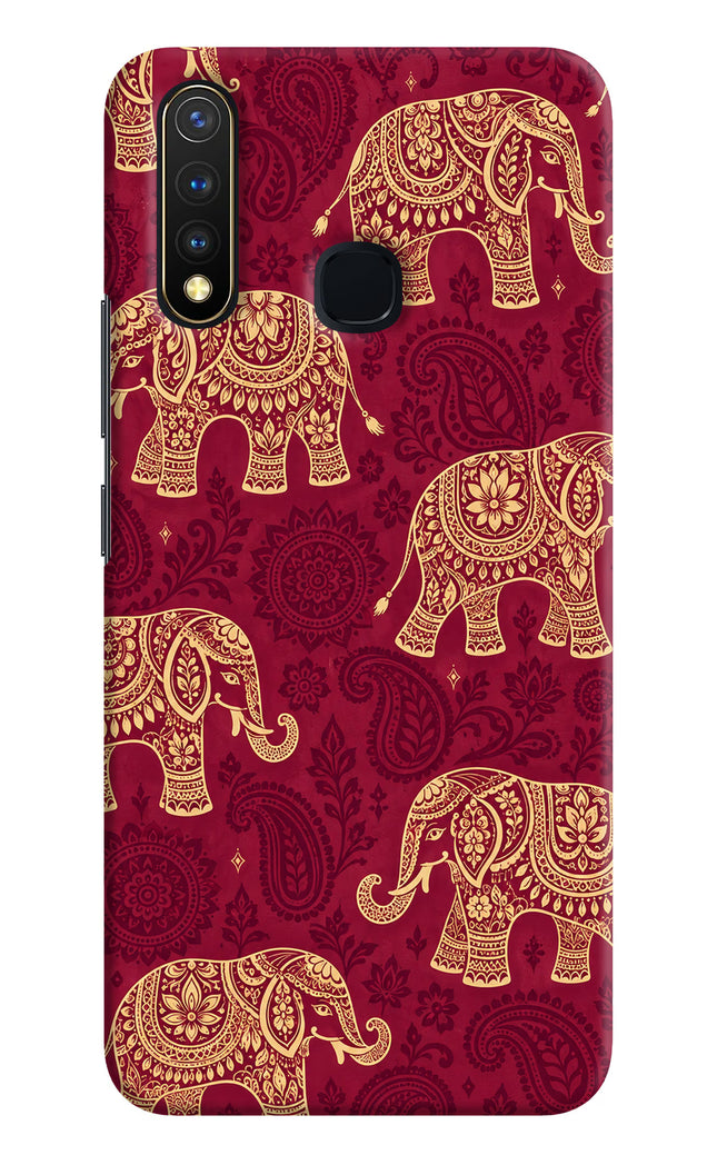 Maroon Elephant Vivo Y19/U20 Hard Case Back Cover by Casekaro