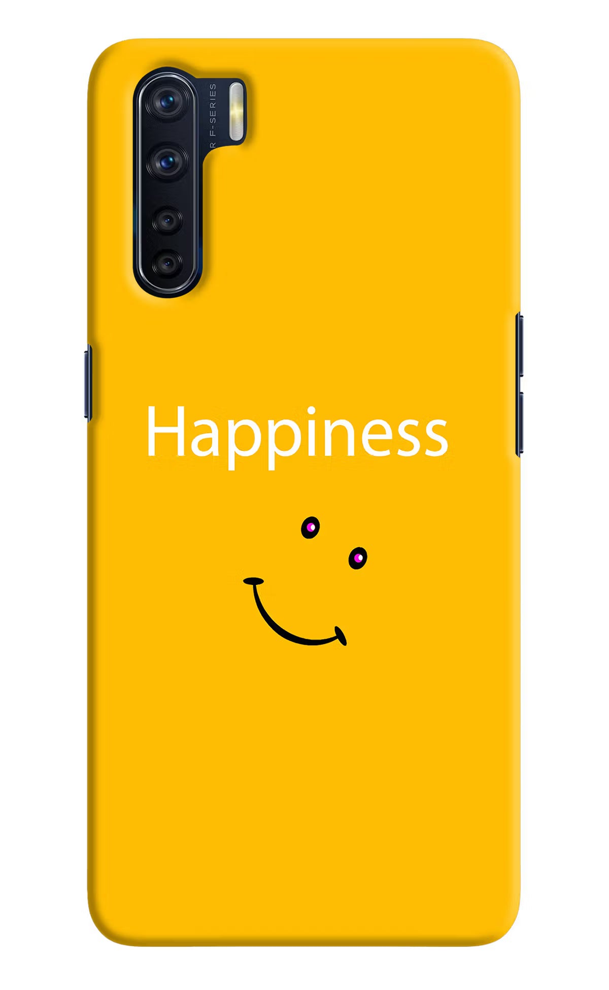 Happiness With Smiley Oppo F15 Hard Case Back Cover by Casekaro