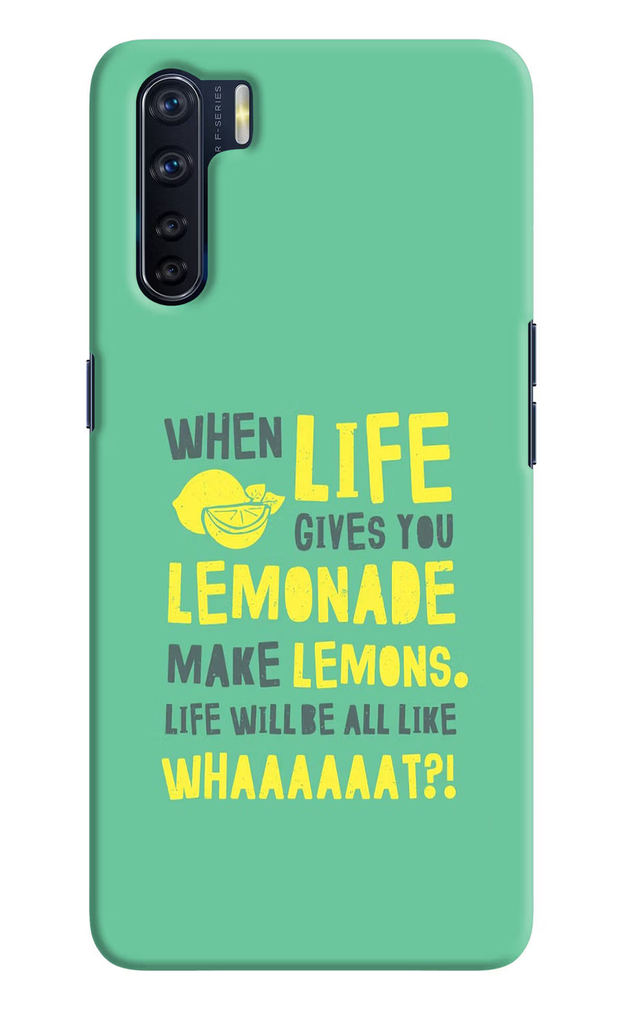 Quote Oppo F15 Back Cover, Hard case