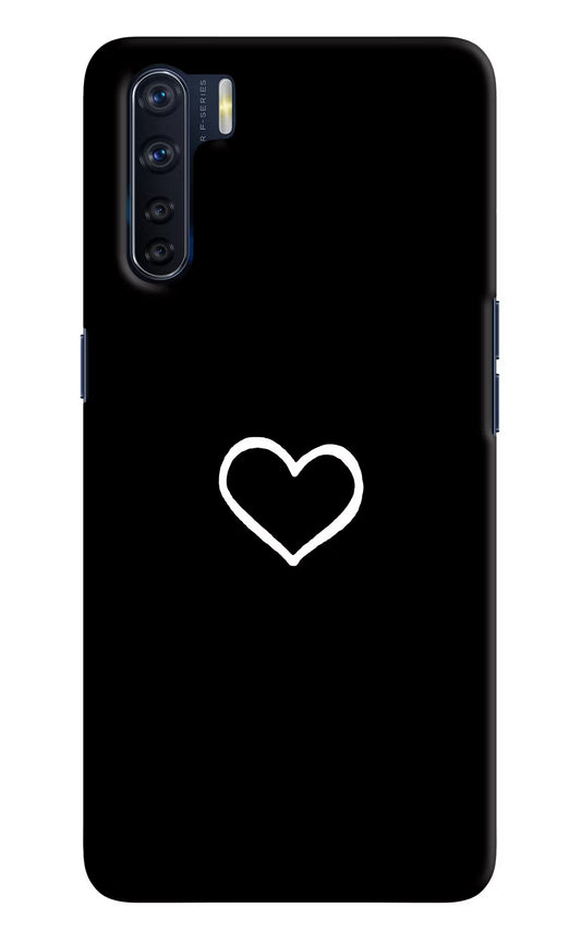Heart Oppo F15 Hard Case Back Cover by Casekaro
