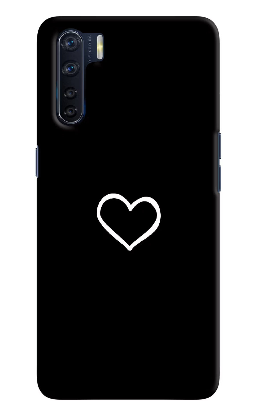 Heart Oppo F15 Back Cover, Hard case