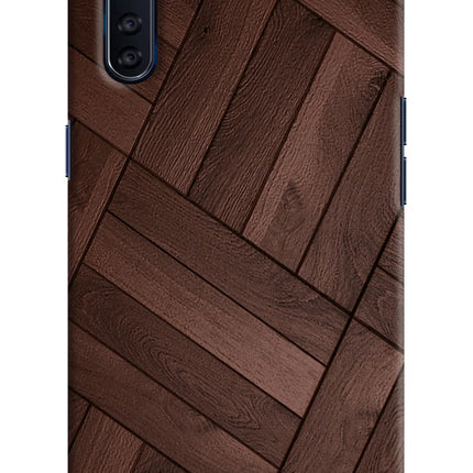 Wooden Texture Design Oppo F15 Hard Case Back Cover by Casekaro