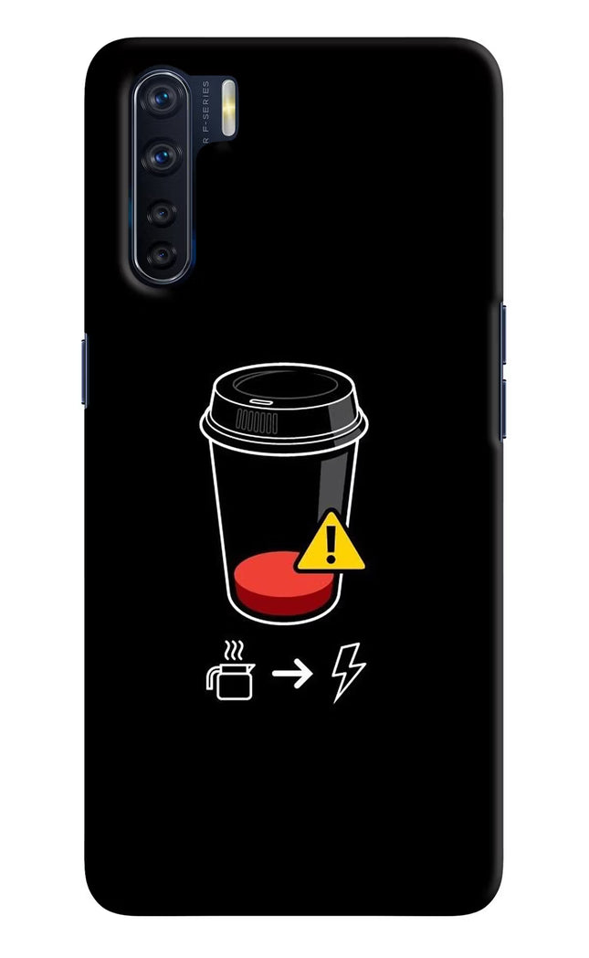 Coffee Oppo F15 Hard Case Back Cover by Casekaro