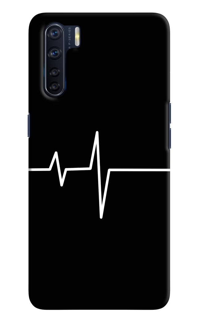 Heart Beats Oppo F15 Hard Case Back Cover by Casekaro