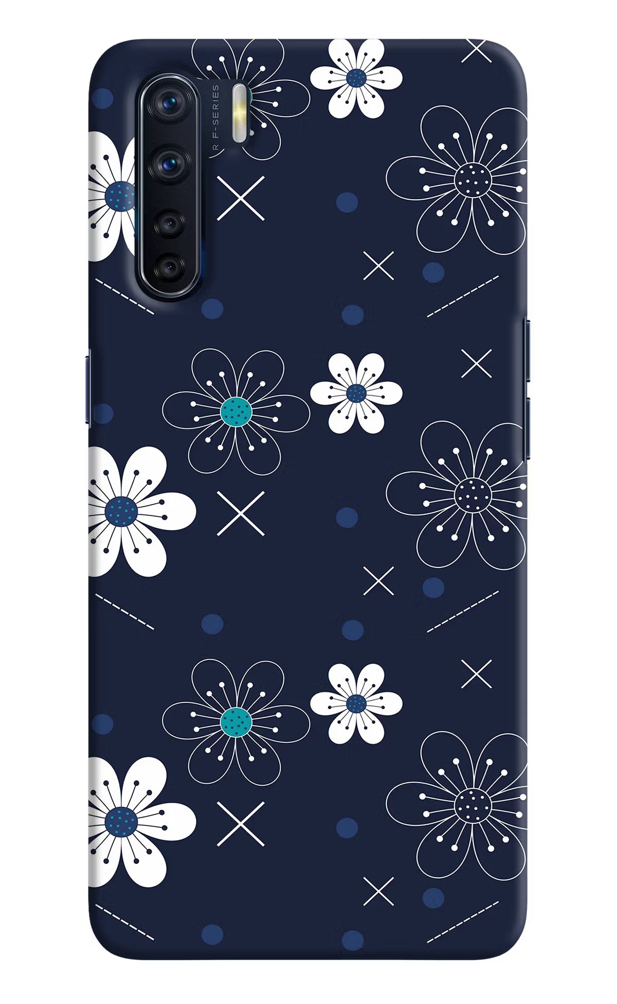 Flowers Oppo F15 Hard Case Back Cover by Casekaro
