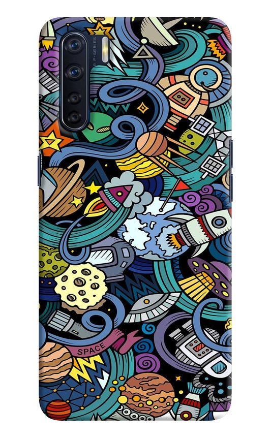 Space Abstract Oppo F15 Hard Case Back Cover by Casekaro