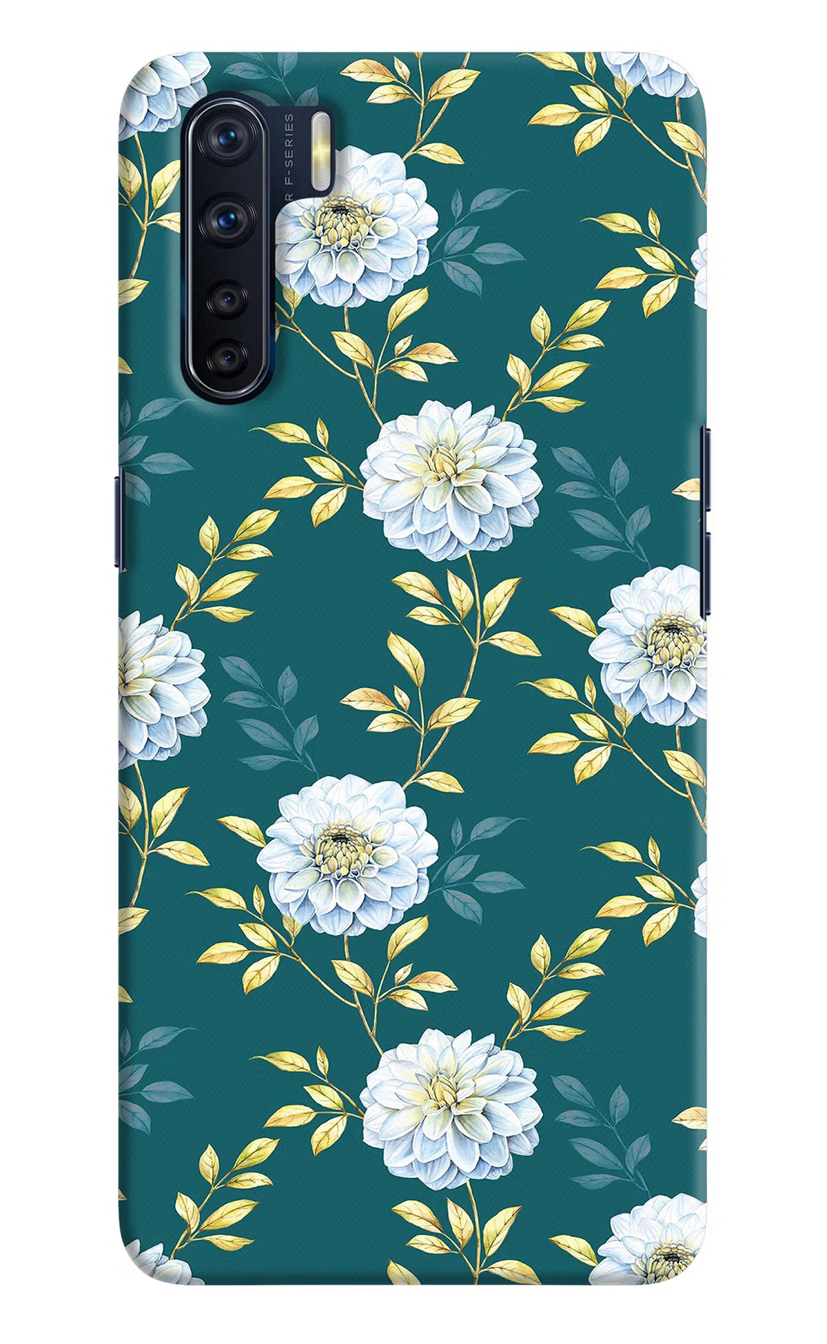 Flowers Oppo F15 Hard Case Back Cover by Casekaro