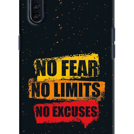 No Fear No Limits No Excuse Oppo F15 Hard Case Back Cover by Casekaro
