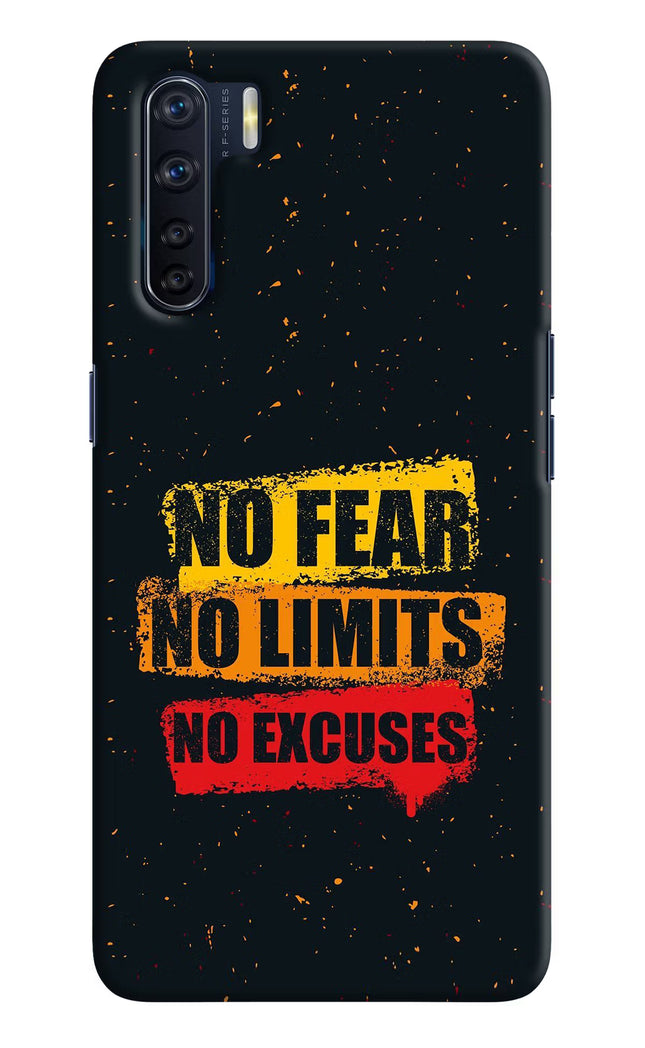 No Fear No Limits No Excuse Oppo F15 Hard Case Back Cover by Casekaro