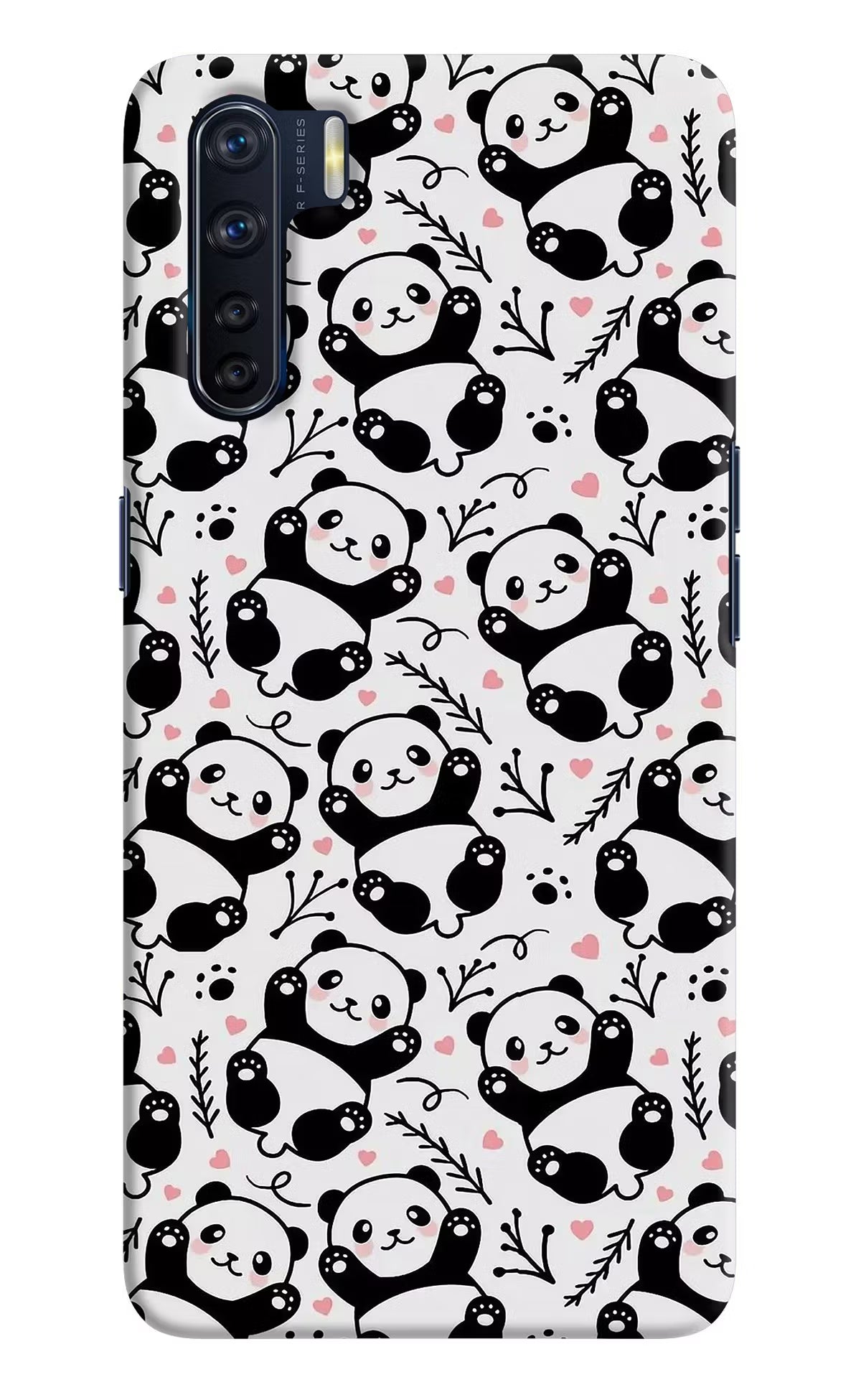 Cute Panda Oppo F15 Hard Case Back Cover by Casekaro