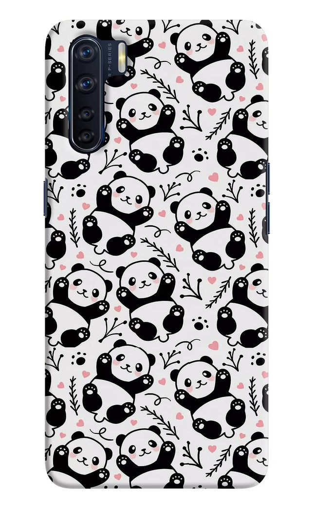 Cute Panda Oppo F15 Hard Case Back Cover by Casekaro