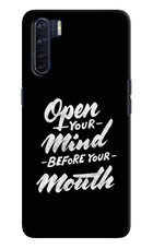 Open Your Mind Before Your Mouth Oppo F15 Hard Case Back Cover by Casekaro