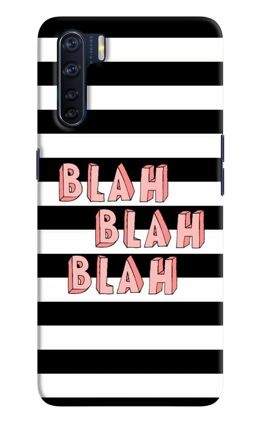 Blah Blah Blah Oppo F15 Hard Case Back Cover by Casekaro