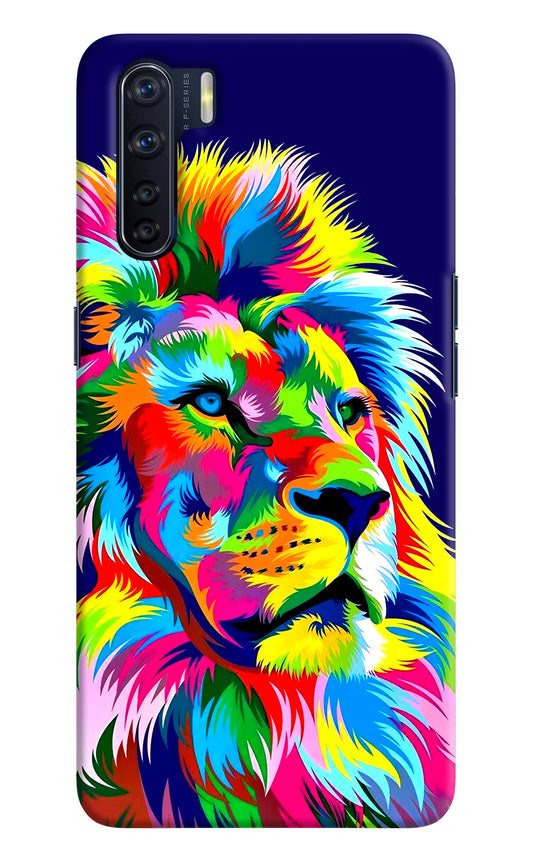 Vector Art Lion Oppo F15 Hard Case Back Cover by Casekaro
