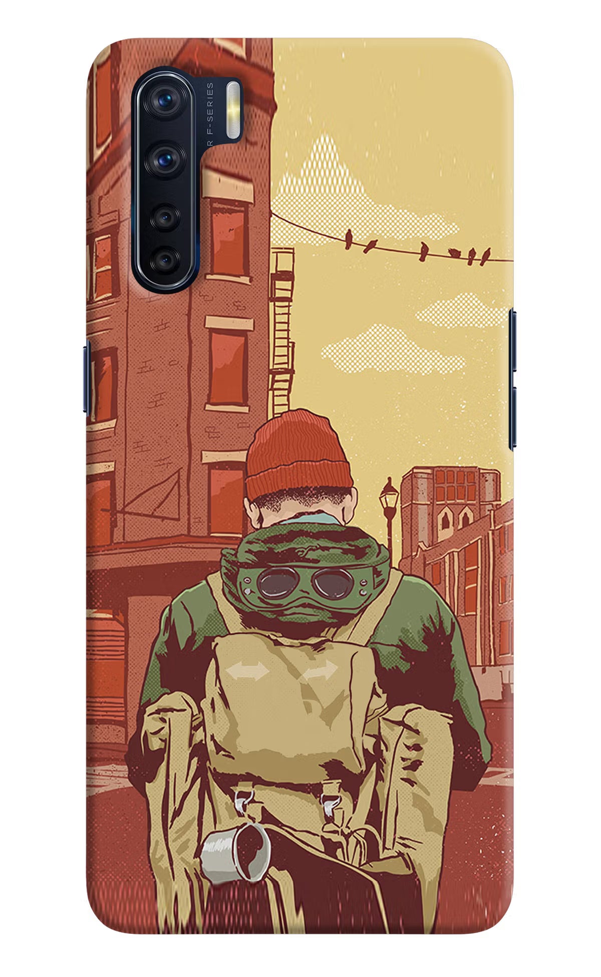 Adventurous Oppo F15 Hard Case Back Cover by Casekaro