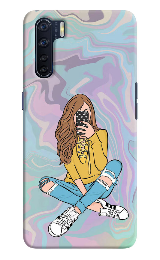 Selfie Girl Oppo F15 Hard Case Back Cover by Casekaro