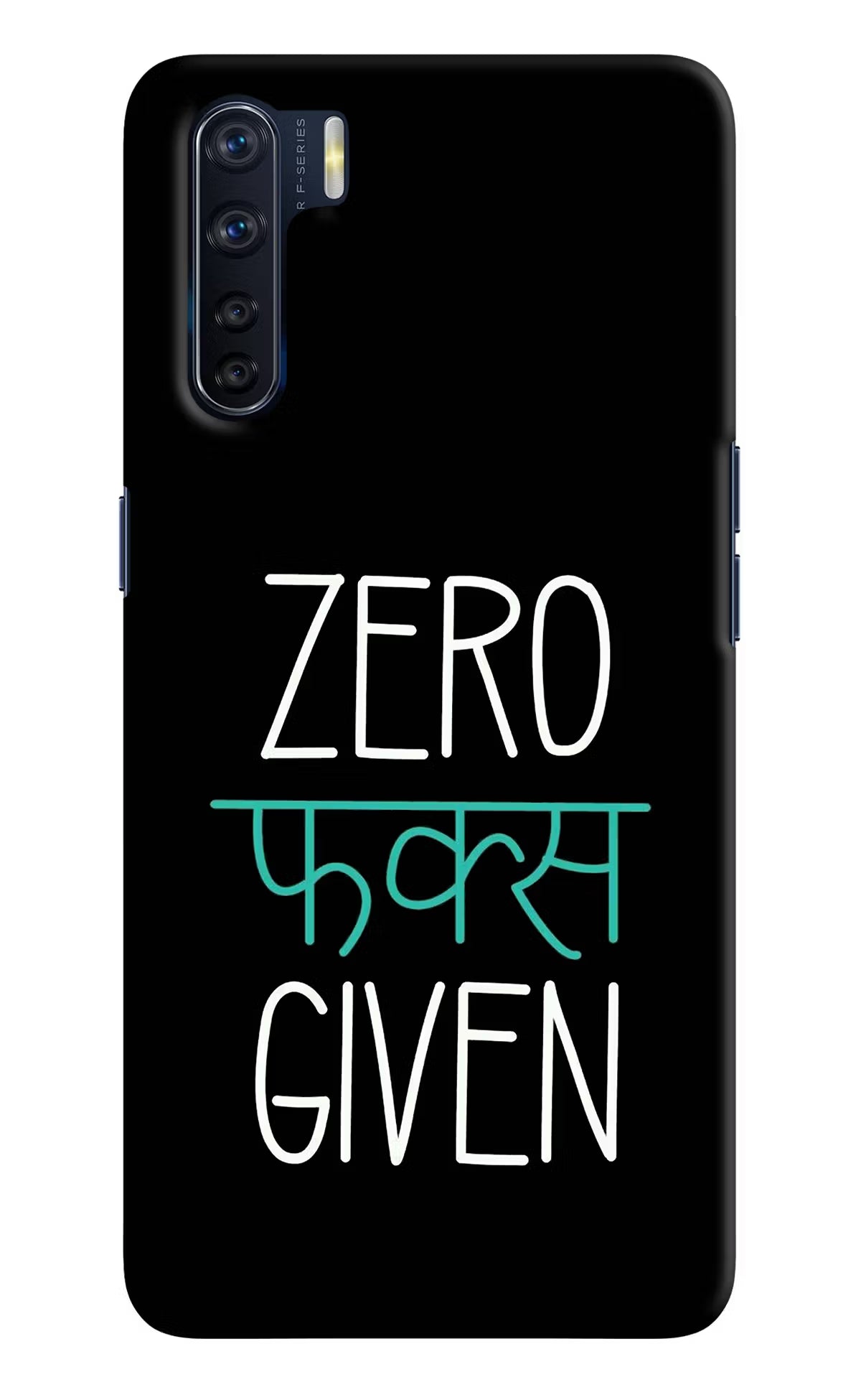 Zero Fucks Given Oppo F15 Hard Case Back Cover by Casekaro