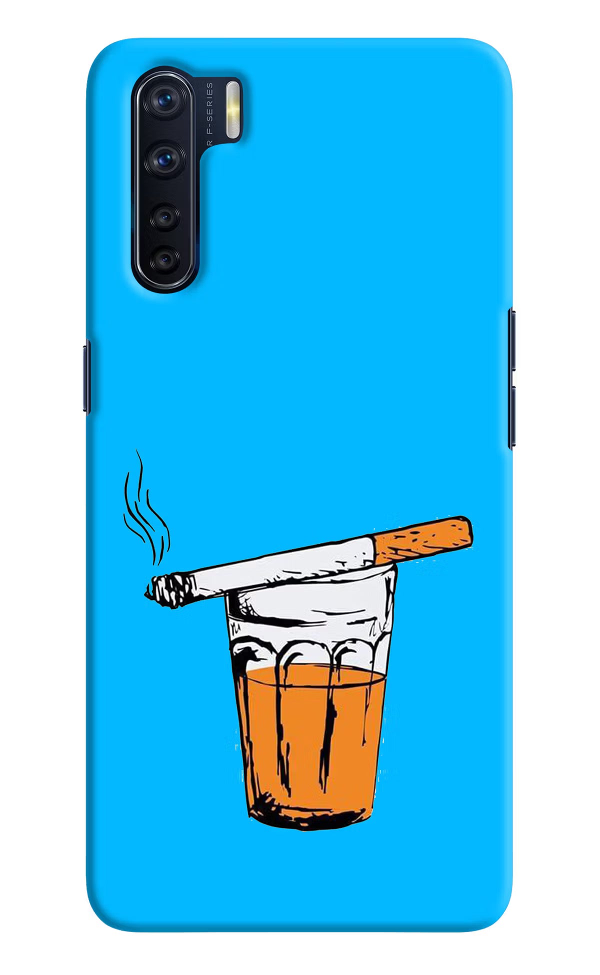 Chai Sutta Oppo F15 Hard Case Back Cover by Casekaro