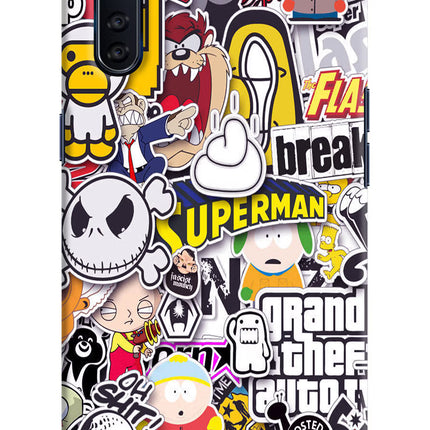 Sticker Bomb Oppo F15 Hard Case Back Cover by Casekaro