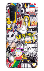 Sticker Bomb Oppo F15 Hard Case Back Cover by Casekaro
