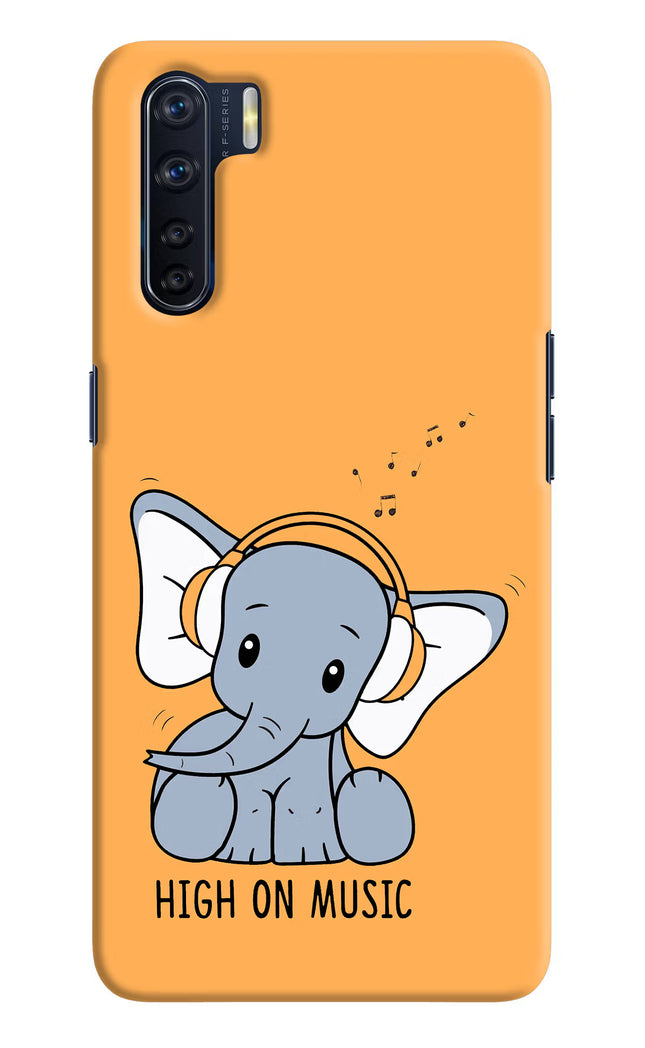 High On Music Oppo F15 Hard Case Back Cover by Casekaro