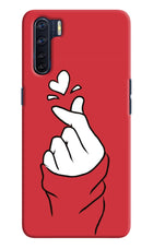 Korean Love Sign Oppo F15 Hard Case Back Cover by Casekaro