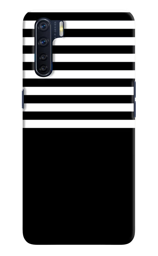 Black and White Print Oppo F15 Hard Case Back Cover by Casekaro