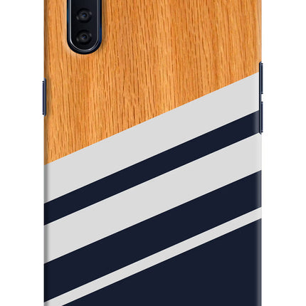 Blue and white wooden Oppo F15 Hard Case Back Cover by Casekaro