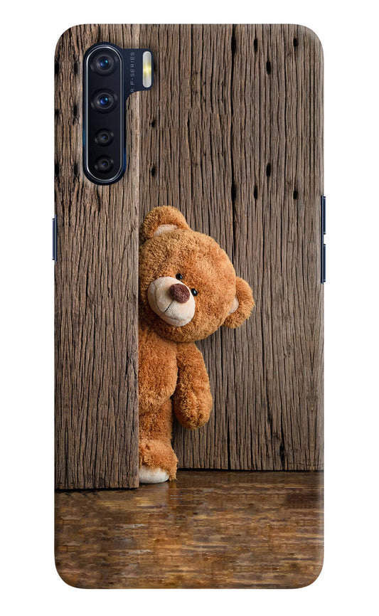 Teddy Wooden Oppo F15 Hard Case Back Cover by Casekaro