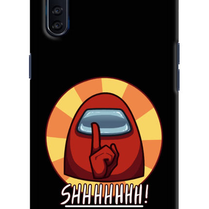 Among Us Shhh! Oppo F15 Hard Case Back Cover by Casekaro