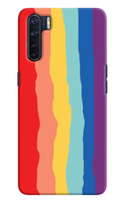 Rainbow Oppo F15 Hard Case Back Cover by Casekaro