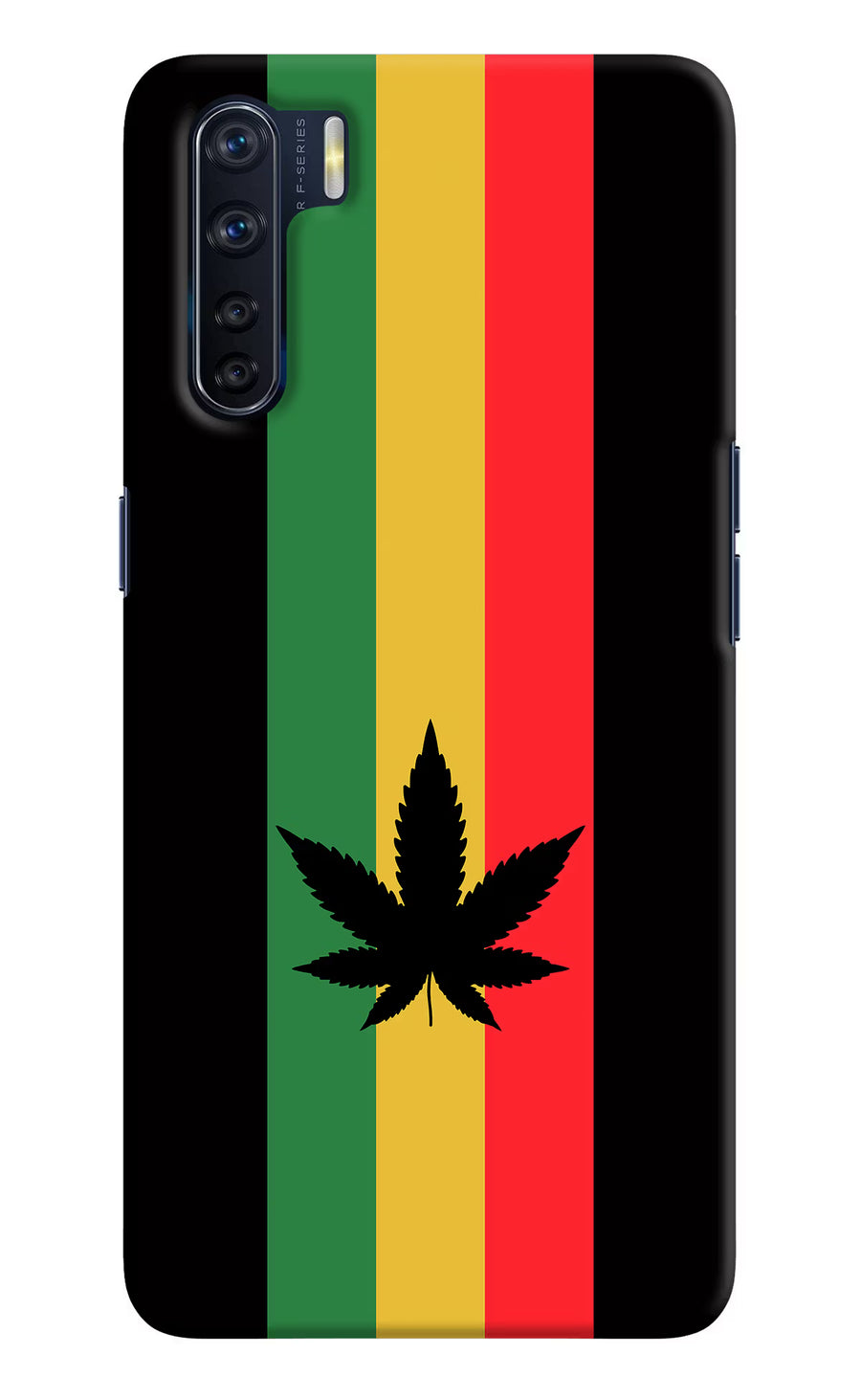 Weed Flag Oppo F15 Back Cover, Hard case