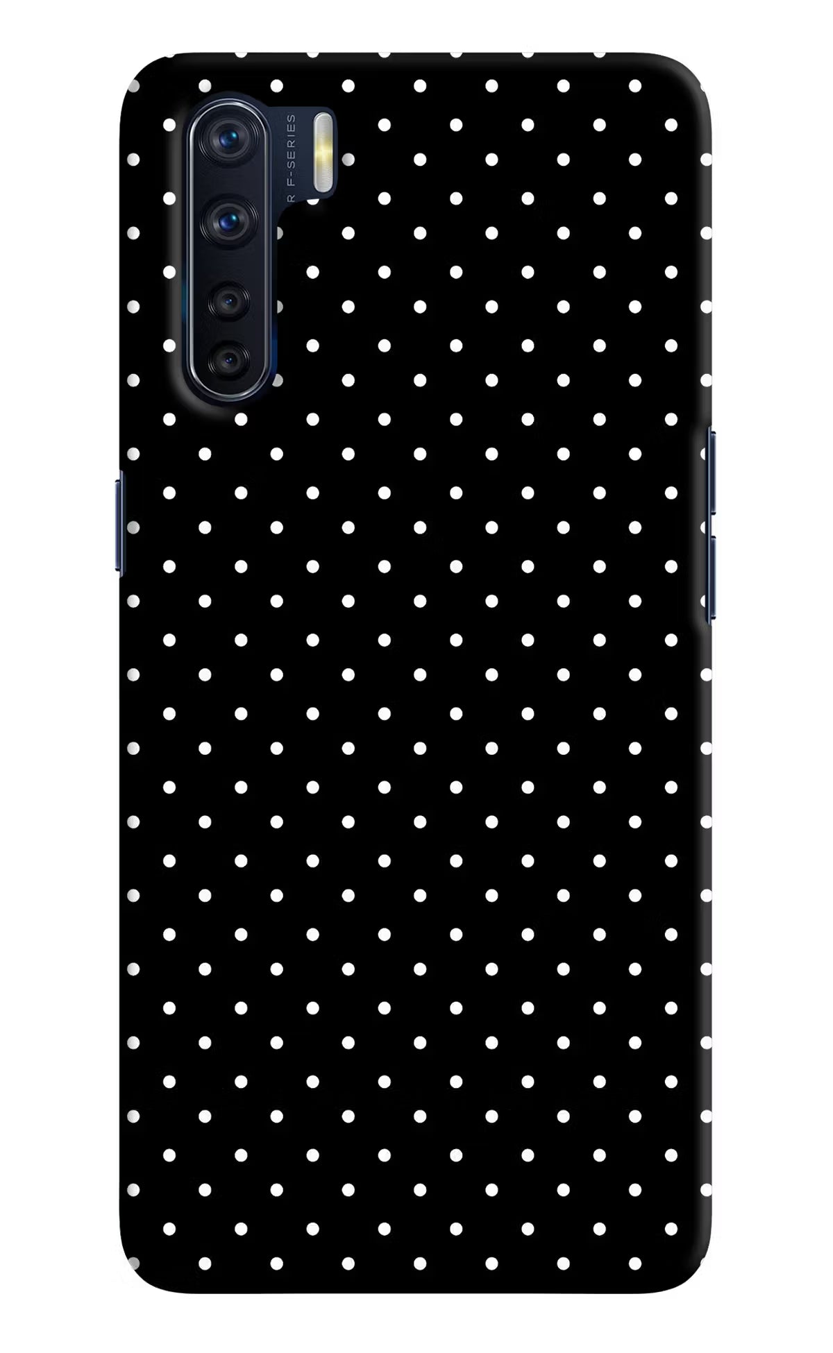 White Dots Oppo F15 Hard Case Back Cover by Casekaro