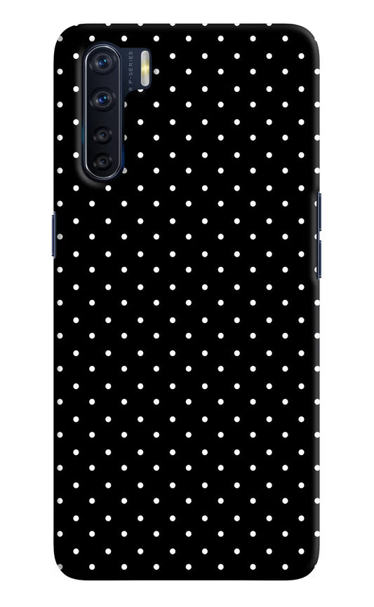 White Dots Oppo F15 Hard Case Back Cover by Casekaro