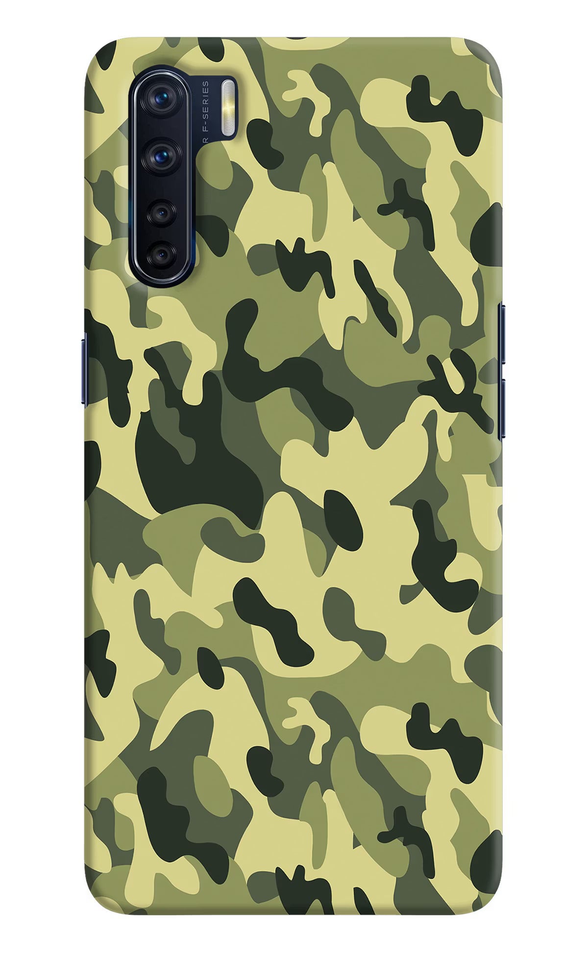 Camouflage Oppo F15 Hard Case Back Cover by Casekaro