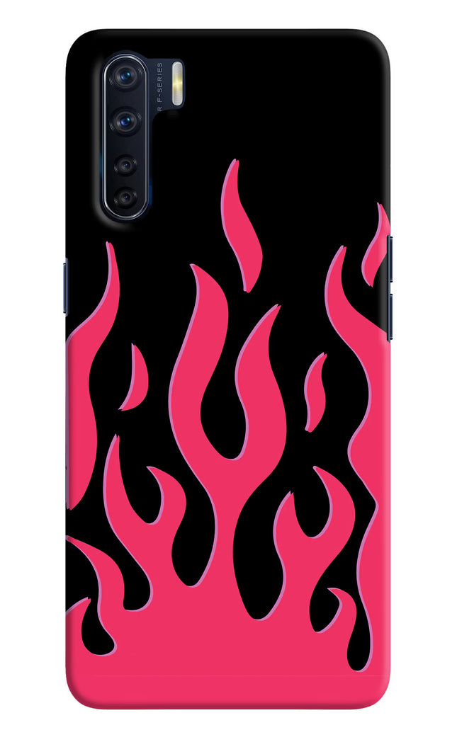 Fire Flames Oppo F15 Hard Case Back Cover by Casekaro