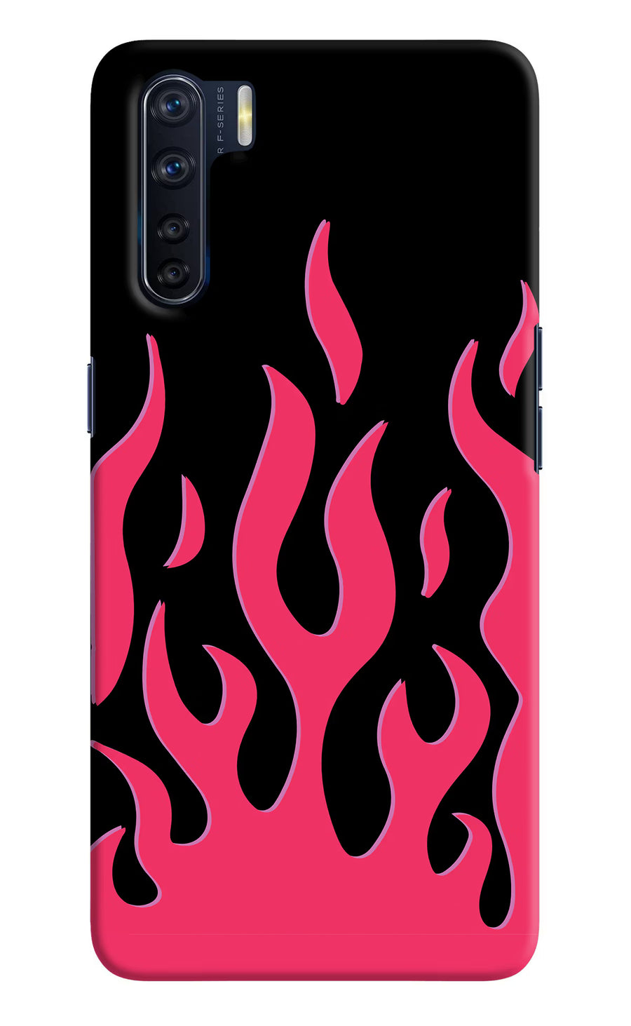 Fire Flames Oppo F15 Back Cover, Hard case