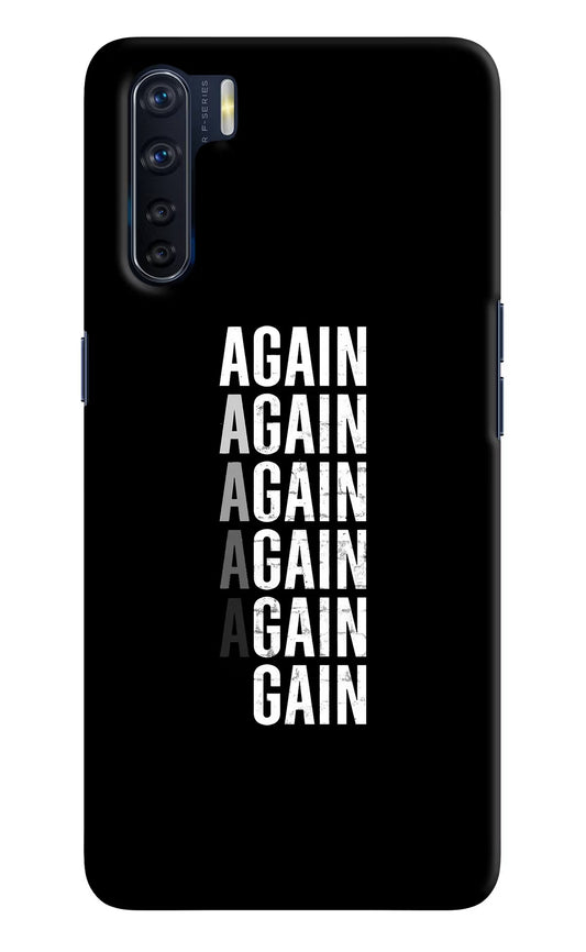 Again Again Gain Oppo F15 Hard Case Back Cover by Casekaro