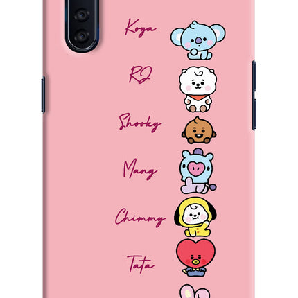BTS names Oppo F15 Hard Case Back Cover by Casekaro