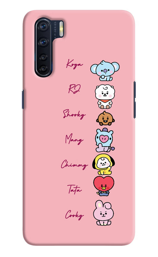 BTS names Oppo F15 Hard Case Back Cover by Casekaro