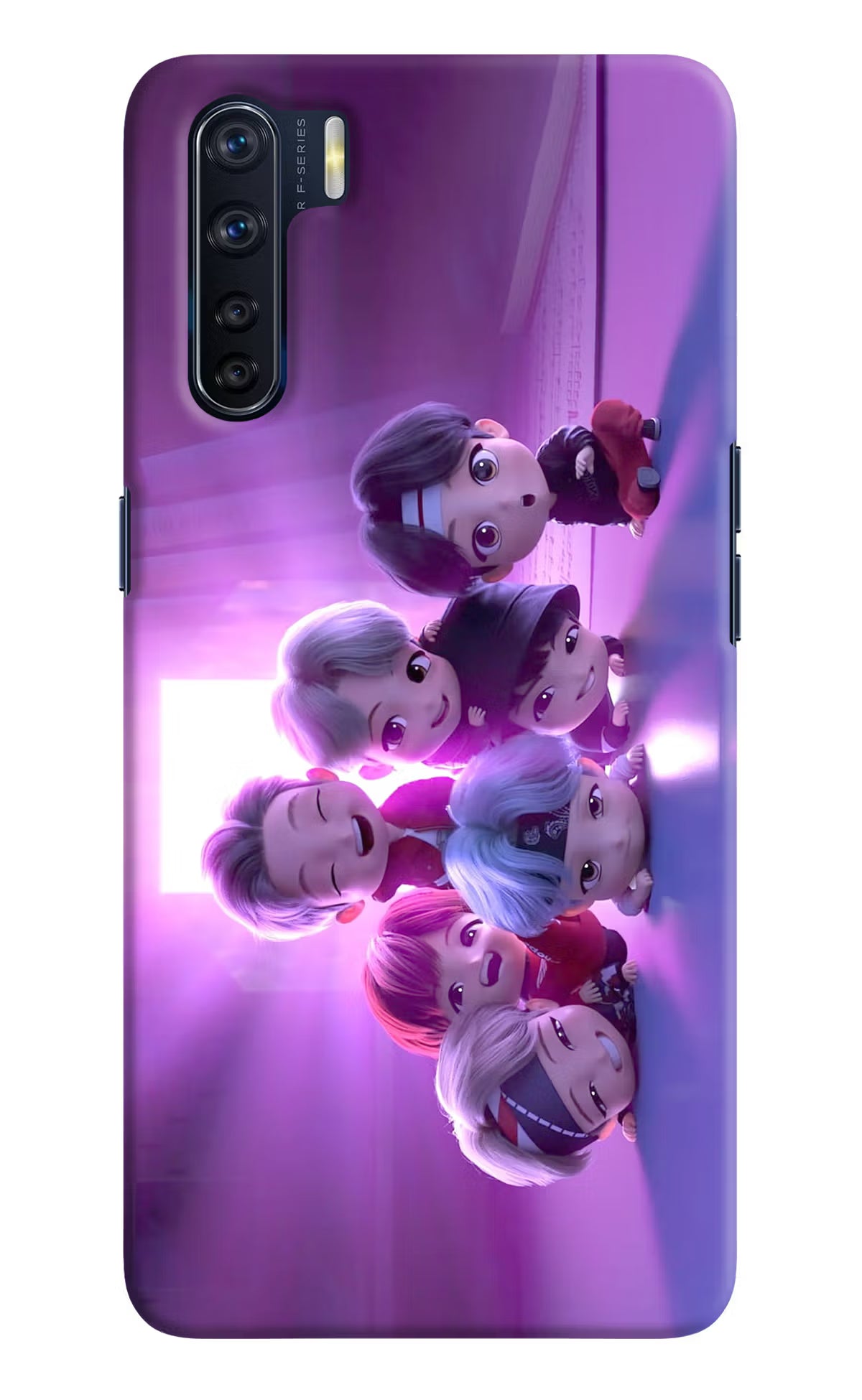 BTS Chibi Oppo F15 Hard Case Back Cover by Casekaro
